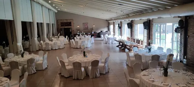 The reception hall in daylight