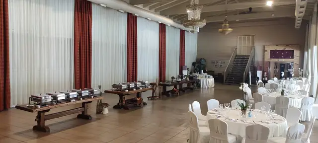 Reception hall with buffet