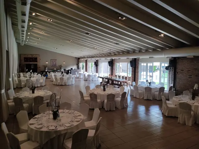 Panoramic view of the reception hall