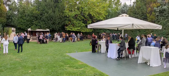 Baptism reception in the garden