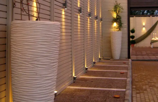 The lit entrance corridor