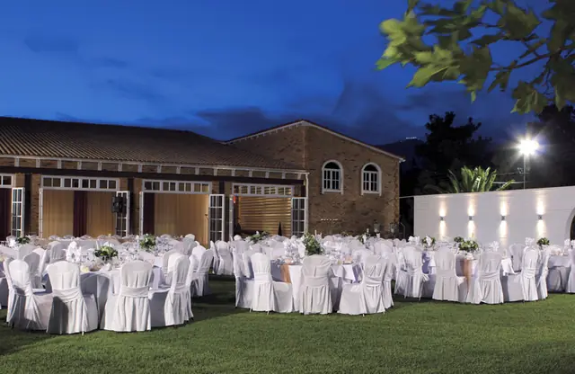 Outdoor wedding reception