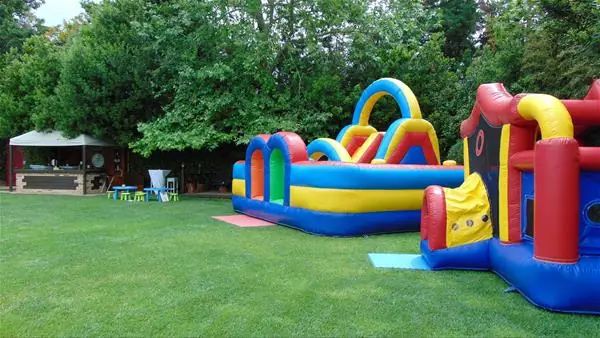 Inflatables in the estate garden