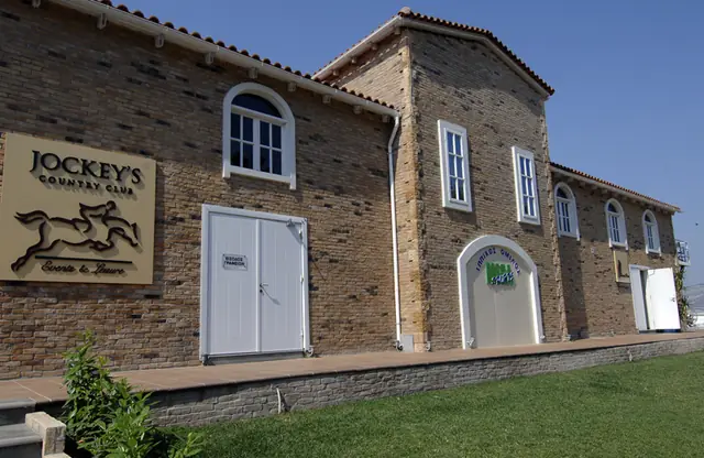The stone building of Ktima Jockey in Varympompi