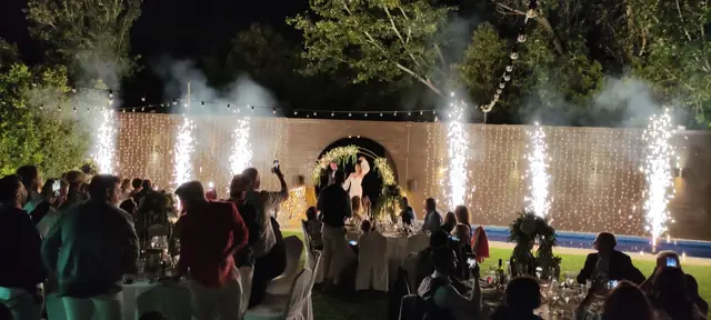 Fireworks on the garden dance floor