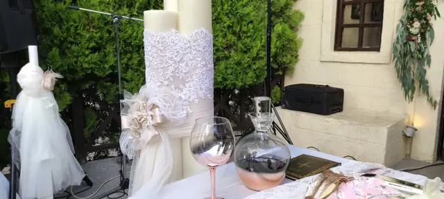 Baptism candles decoration
